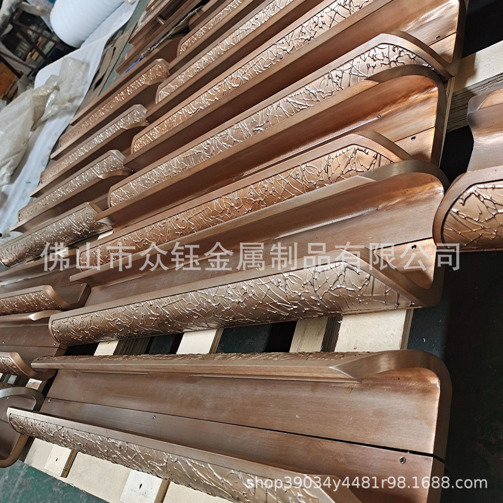 出口铝雕花纹仿铜拉手酒店别墅小区办公楼豪华大门拉手