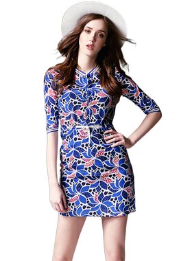 奈昕让您穿着漂亮个性化私人订制 1134 new dress魅力迷人立领印