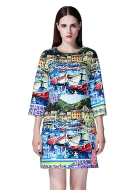 奈昕让您穿着好看个性化私人订制 24364 new dress秋季新款波西米