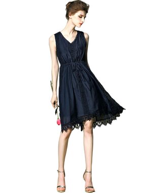 奈昕让您穿着漂亮个性化私人订制 20964 时尚dressV领无袖收腰绑