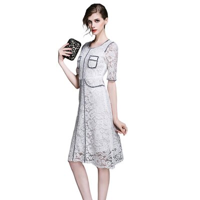 dress奈昕时装水溶修身风连衣裙