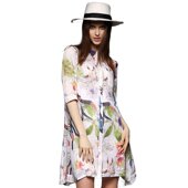 化私人订制 4669夏新款 dress五分袖 奈昕让您穿着好看个性 大码 宽松