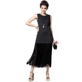 奈昕让您穿着好看个性 背心裙条纹网 小码 化私人订制 2068夏日新装