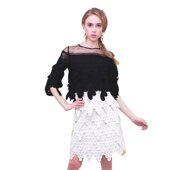 女式 中袖 2778重工刺绣时尚 T恤 奈昕让您穿着好看个性 化私人订制