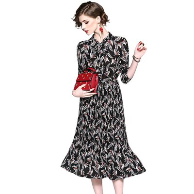 正品不打烊端庄风异域晚宴百褶裙