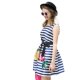 化私人订制 20754夏季 新款 奈昕让您穿着好看个性 无袖 条纹印花拼接