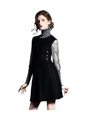 奈昕让您穿着漂亮个性化私人订制 70182 dress时尚气质保暖纯色修