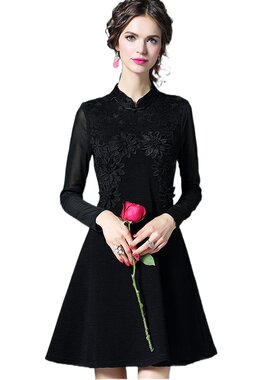 奈昕让您穿着漂亮个性化私人订制 27782 new dress新款修身水溶花