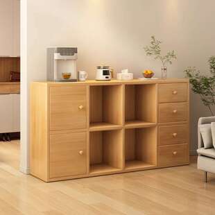 实木书柜落地置物柜储物柜家用客厅一体靠墙收纳柜子矮柜学生tω