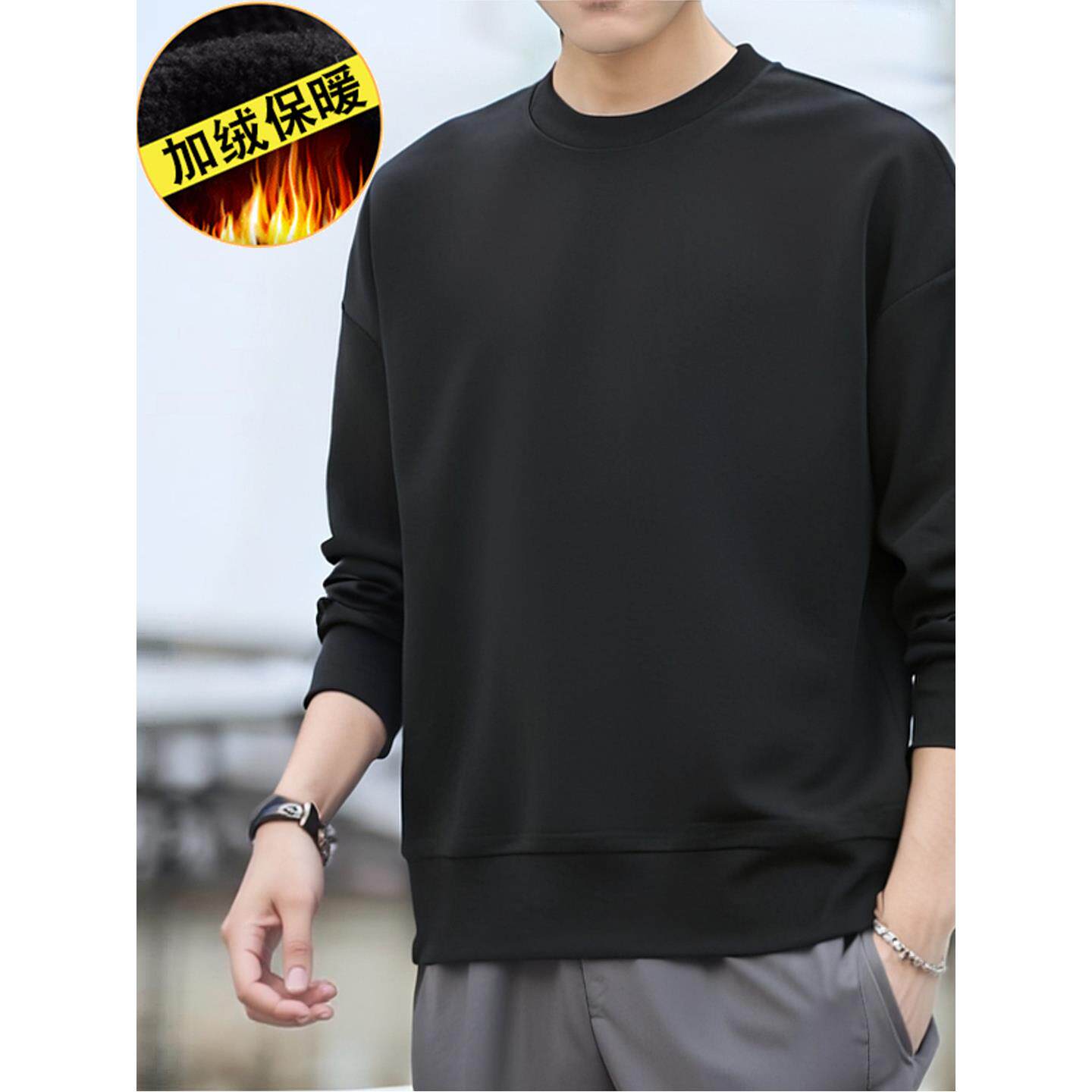 阿迪达斯男加绒加厚卫衣秋冬季运动服保暖长袖外套套头衫JF3542