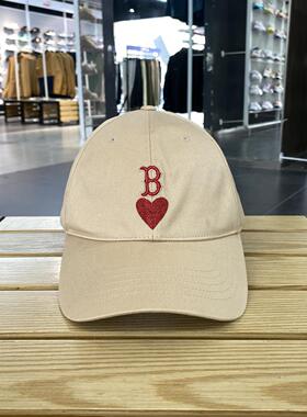 MLB男女情侣款防晒时尚潮流爱心帽子休闲鸭舌帽棒球帽3ACPH014N