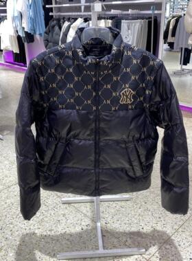 MLB男女情侣款黑色保暖防风舒适运动休闲时尚轻薄羽绒服3ADJM3046