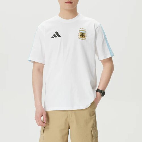 阿迪达斯2026超男款阿根廷队服舒适透气时尚纯棉短袖t恤 KF0327