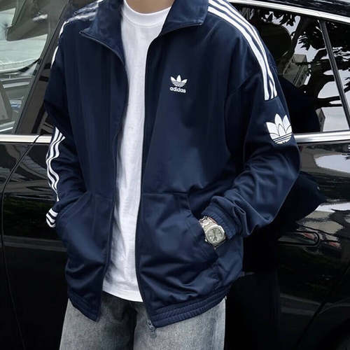 Adidas三叶草经典三条纹男女梭织夹克运动外套JL8397JL8396JL8398