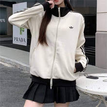 adidas阿迪达斯秋男女针织复古华夫格运动夹克外套JW0109 JW0110