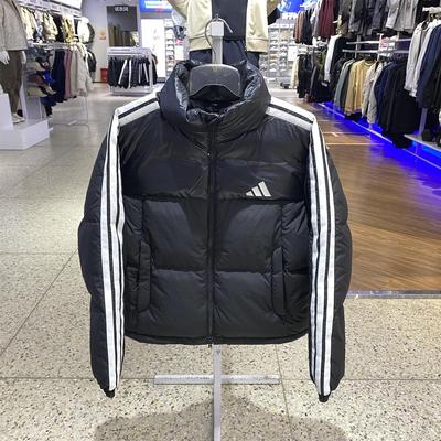 阿迪达斯2025年新款女士拼接色保暖防风休闲羽绒服女款冬季KC2481