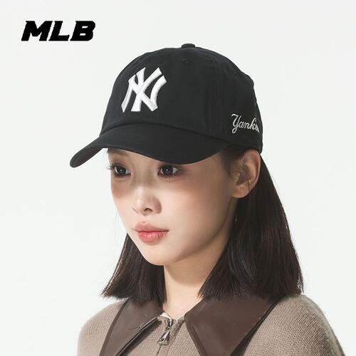 MLB休闲帽男女同款防晒防风舒适百搭棒球帽帽子3ACPB245N-50BKS