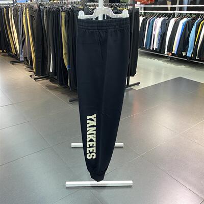 MLB 男女宽松舒适百搭潮流时尚纯棉休闲运动外穿长裤子3APTV0134