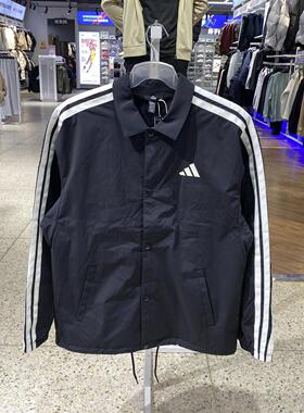 阿迪达斯秋冬款男士舒适加绒保暖梭织外套百搭运动休闲夹克KR2499