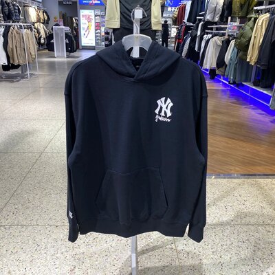 MLB男女26春季舒适套头衫NY手绘字母印花时尚连帽卫衣3AHDB0361