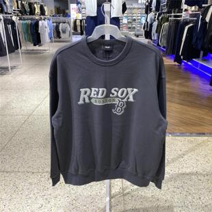 MLB男女情侣卫衣秋季圆领简约时尚舒适运动休闲套头衫3AMTV0554