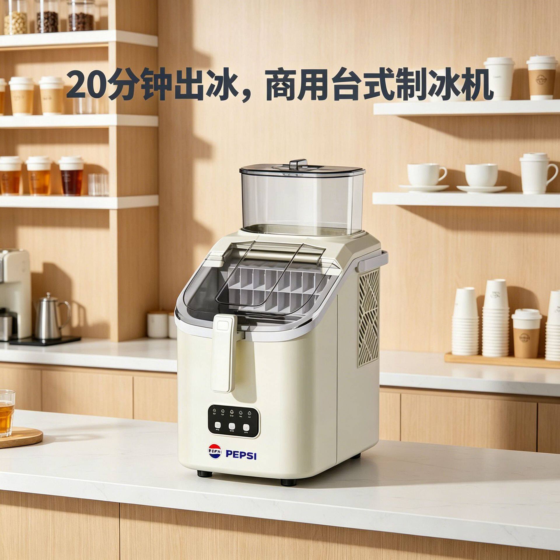 百事可乐制冰机小型家用网红款迷你全自动制冰脱冰小型摆摊户外用