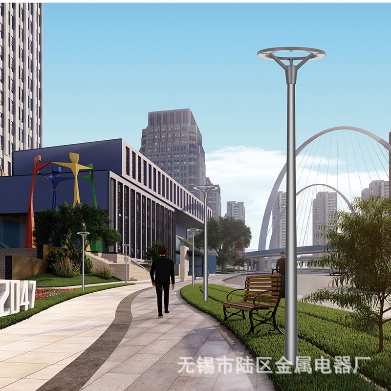 圆环形全铝庭院灯柱灯庭院灯头工厂生产户外灯