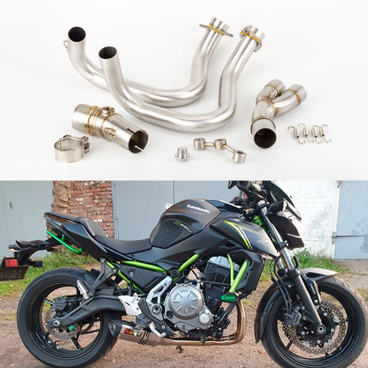 摩托改装排气管ER6N跑车消声器 ER6N前段ER6F NINJA650R 12-16年