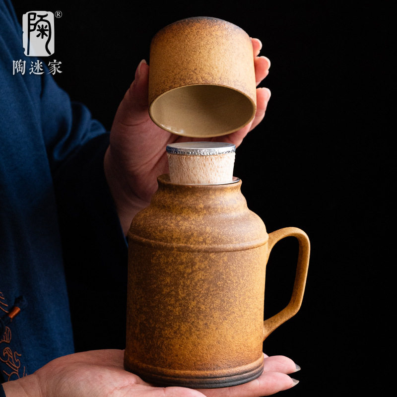 陶迷陶瓷茶水分离大容量焖茶壶