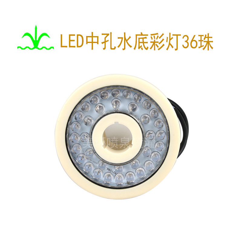 36珠塑料中孔水下灯喷泉景观灯LED水景灯/水底七彩灯220V/24V