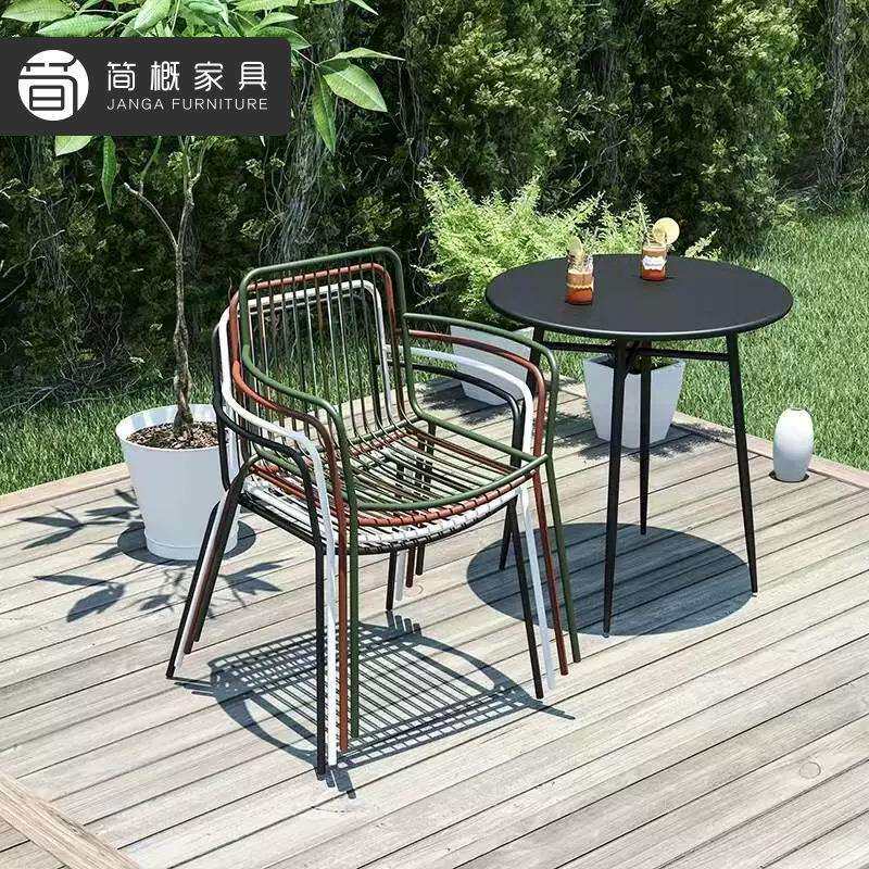 户外休闲下午茶桌椅别墅阳台庭院一桌两椅组合室外咖啡奶茶店桌椅