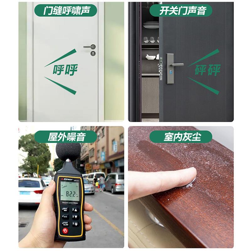 木门卧室门门缝隔音密封条静音防风防撞皮条套装门胶条门框卡槽式