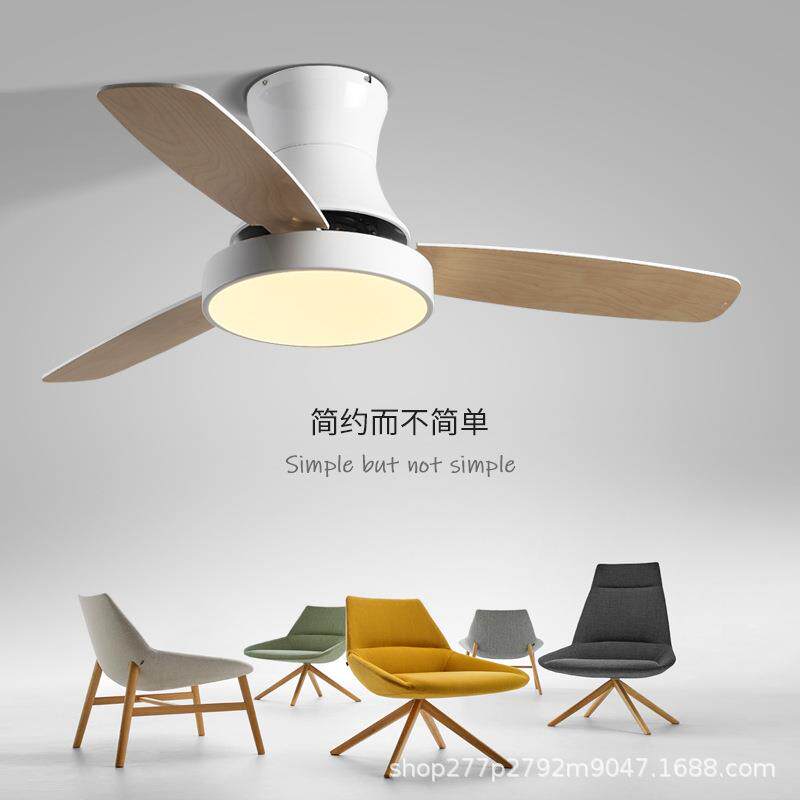 北欧风扇灯现代简约吸顶风扇灯LED家用静音吊扇灯装饰风扇吊灯