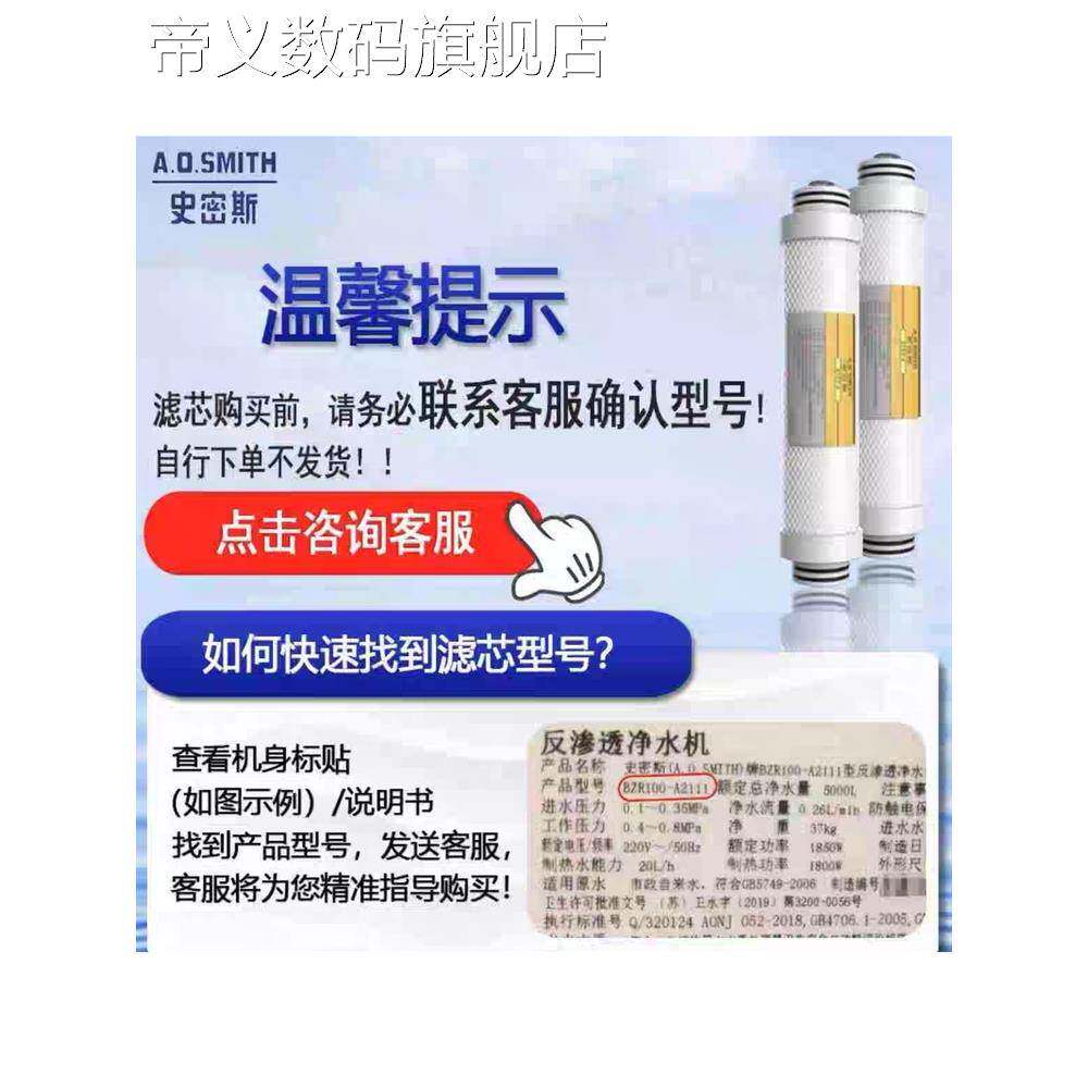 帝义史密斯商用净水器滤芯云金刚/黑金刚饮水机滤芯 BZR100-A2111