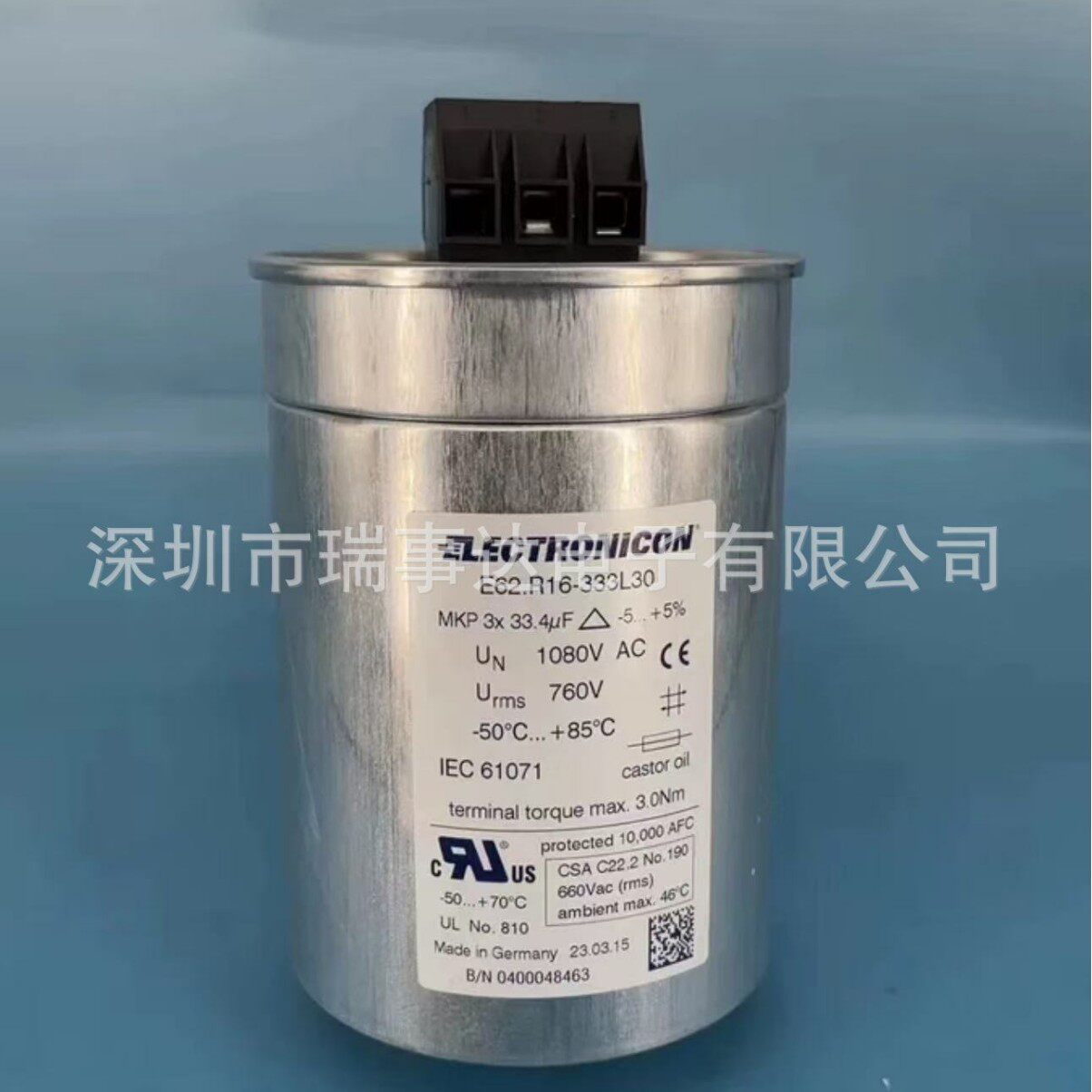 当天发货 E62.R16-333L30 1080V 3×33.4uF ELECTRONICON电容器