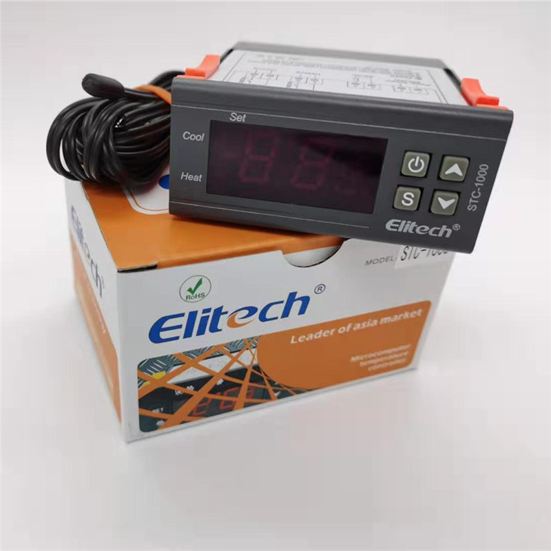 精创STC-1000海鲜机温控器恒温柜专用控制器制冷制热转换控制仪