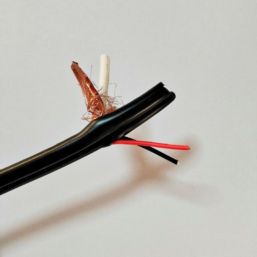 工厂直销同轴线缆RG59+2C监控线带电源线有线电视线传输信号强