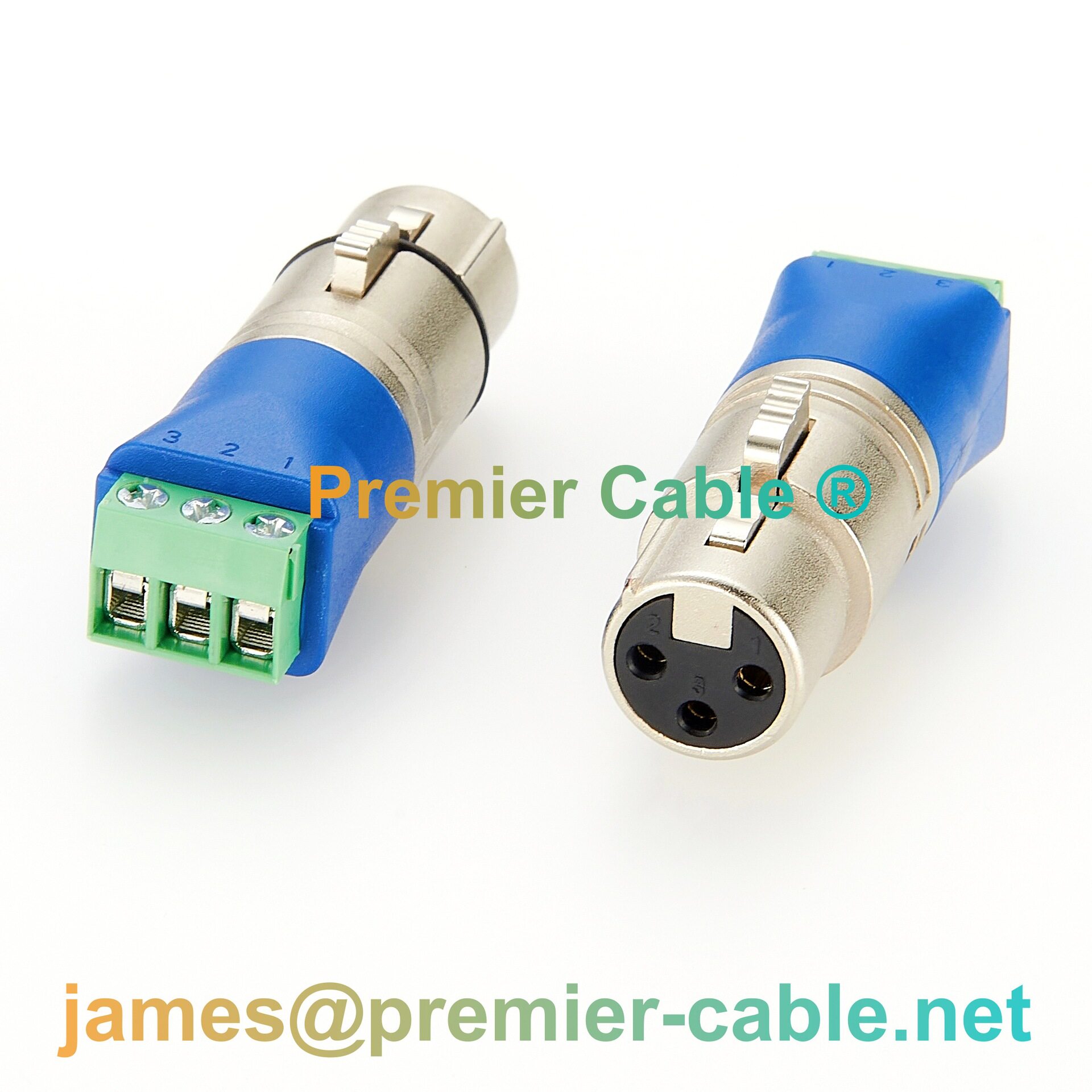 XLR三芯母头接线端子3Pin卡侬母座螺丝压线免焊转接器信号接线器