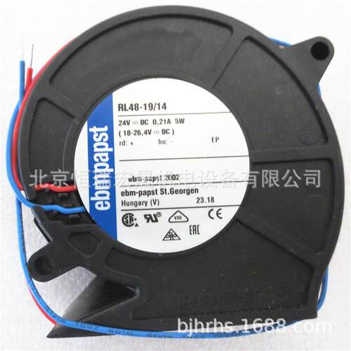 鼓风机RL48-19/12 德国ebmpapst 12V 5W 0.42A 4400rbm 28m3/h