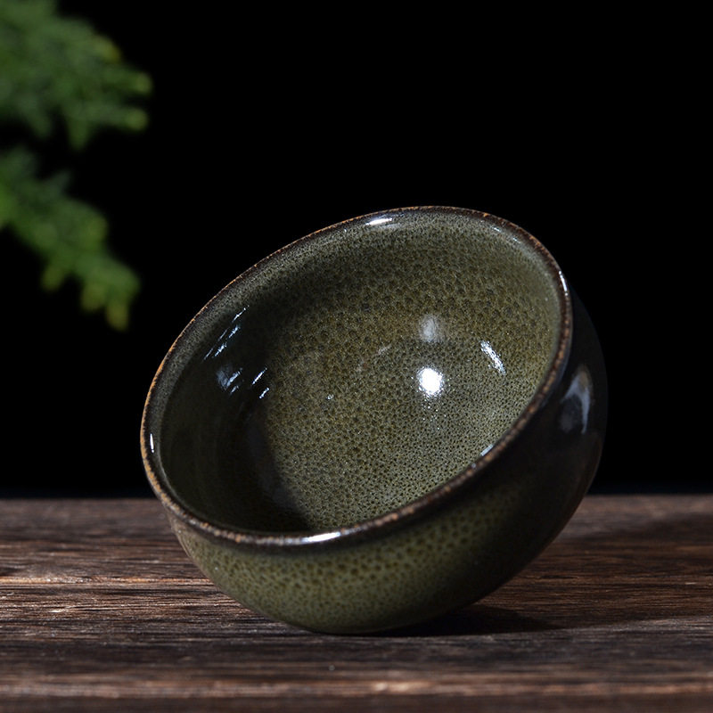 建阳水吉建盏单杯盏 窑变釉茶沫盏茶盏柴烧盏 陶瓷品茗杯主人杯