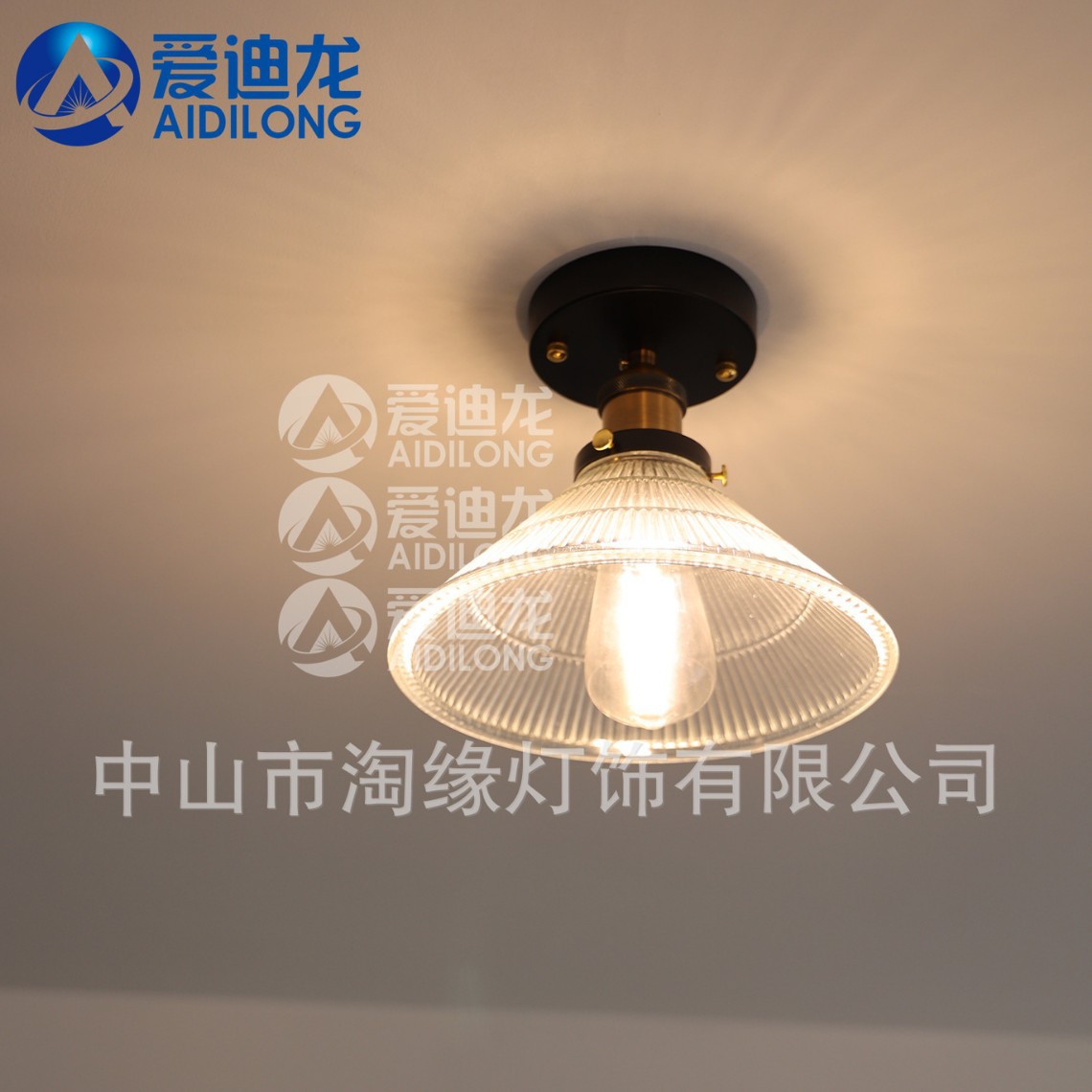 小雨伞美式复古吸顶灯户外门厅家用室外过道走廊灯阳台入户门前灯