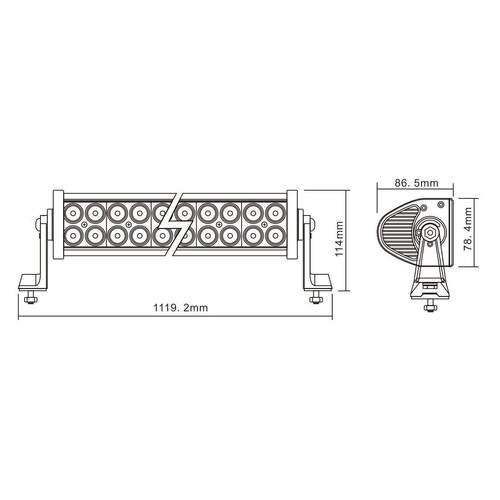 CREE LED 120w双排长条灯 大功率LED10W/颗工作灯 越野灯车顶灯
