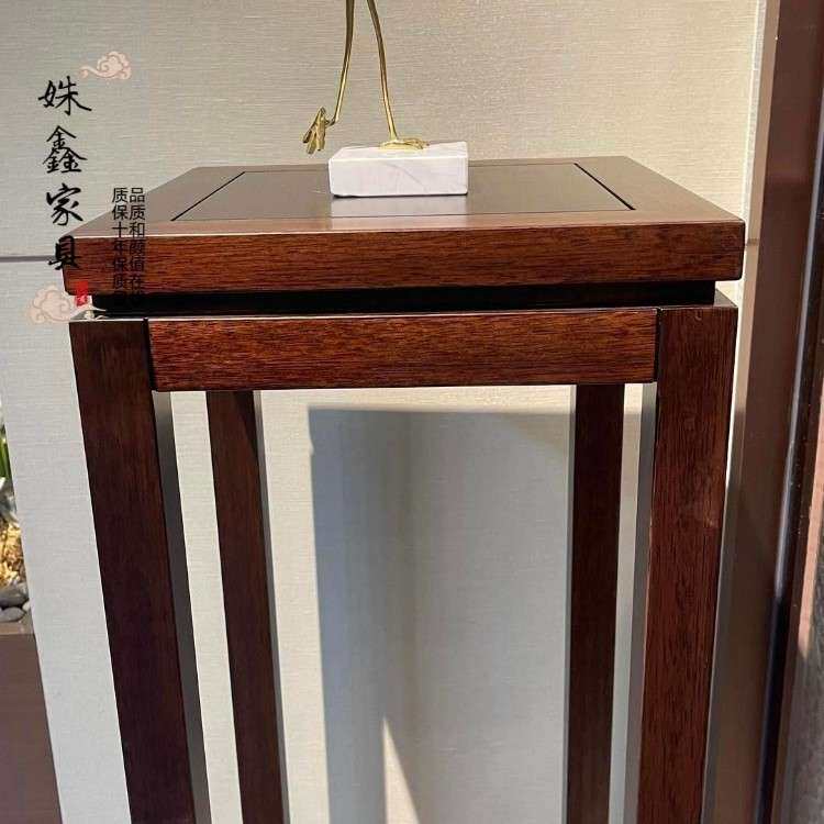 宋式美学黑檀木花架中式客厅落地仿古置物架实木花几盆景架子阳台