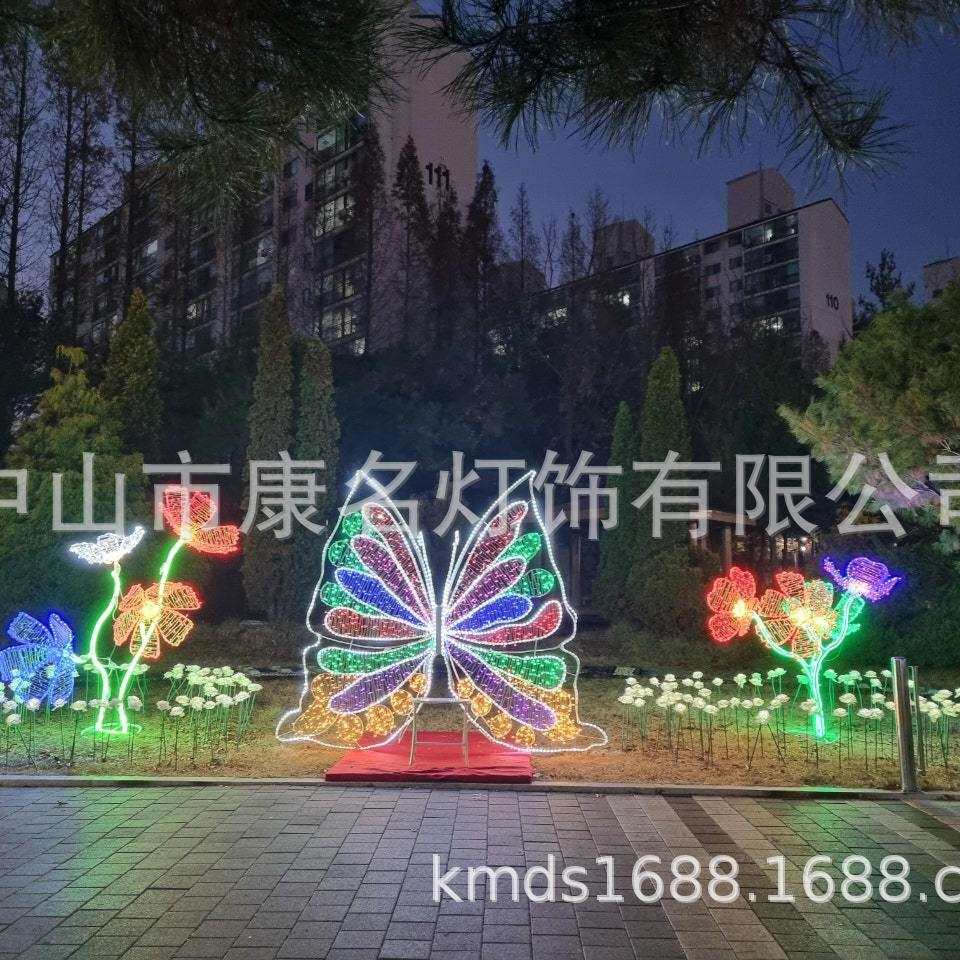 圣诞过街灯春节跨街灯鹿子驯鹿彩灯多彩渐变横街灯马年节日灯