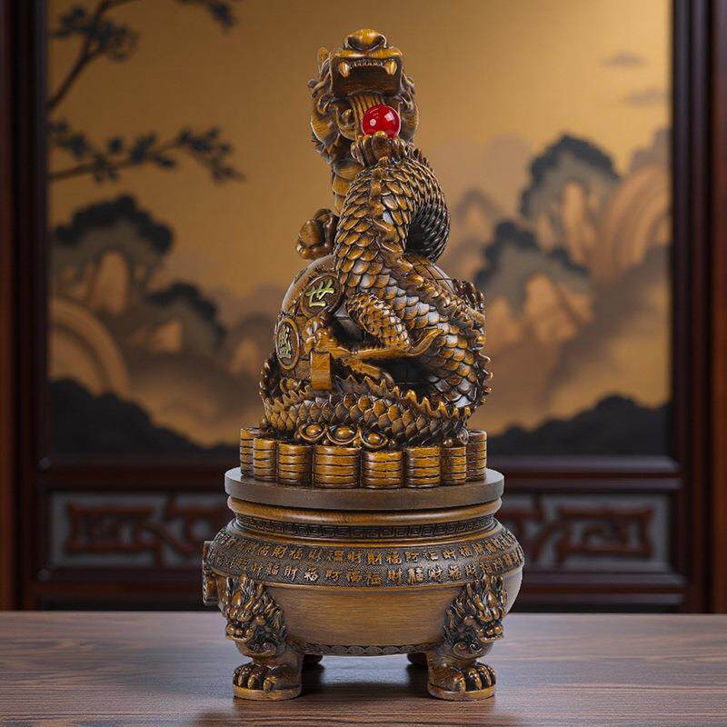 祥龙献瑞龙摆件招财中国风生肖龙吉祥物客厅办公室桌面家居装饰品