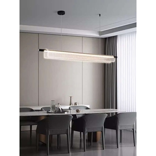 后现代简约餐厅吊灯设计师款极简长条吧台办公室样板间售楼部灯具