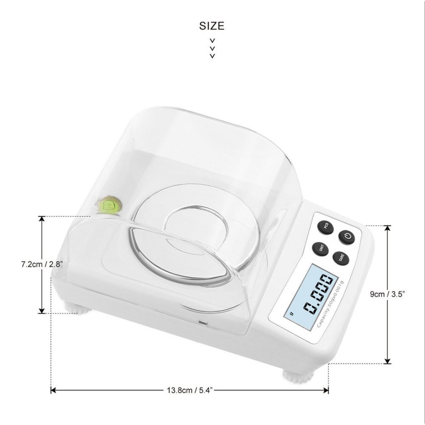 电子秤50g0.001g高精度克拉称黄金首饰饰品秤便携式克秤