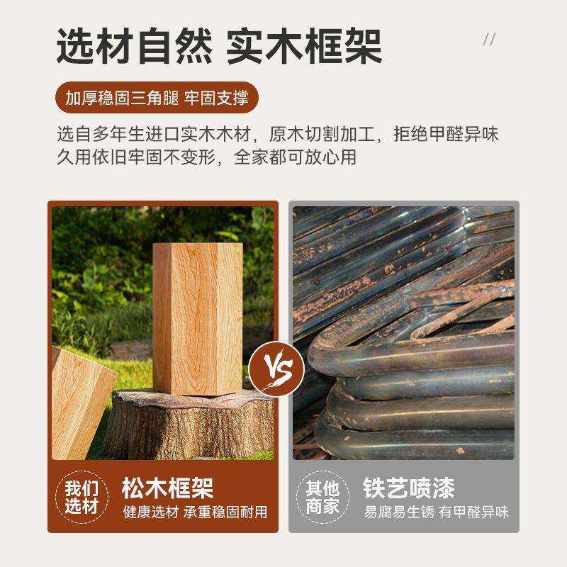 实木沙发床可折叠两用多功能沙发椅单人家用小户型可躺可坐伸缩床
