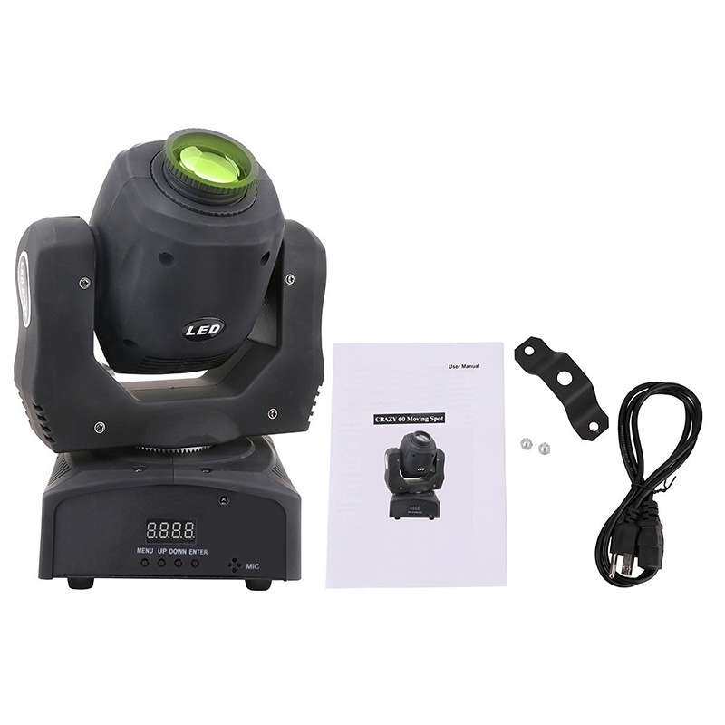 迷你款30W 60W LED摇头图案灯自走光束效果声控舞台灯光设备
