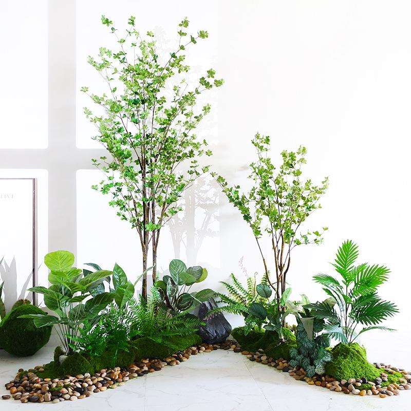 仿真散尾葵植物造景室内景观阳台造景仿生绿植楼梯下造景橱窗装饰